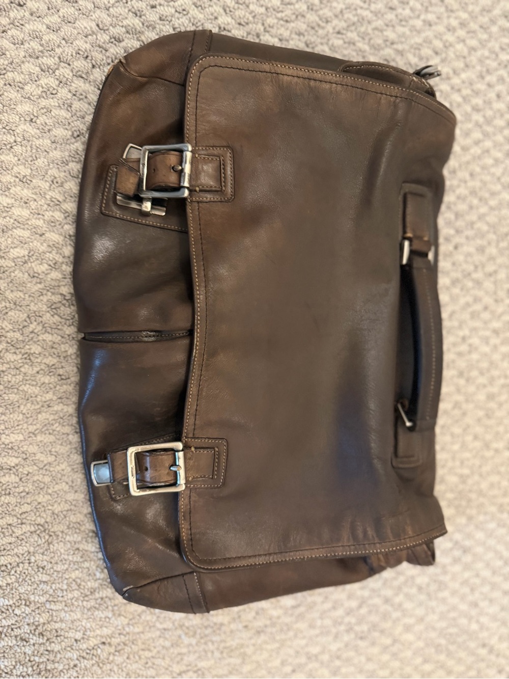 COACH Leather Messenger Bag - Brown